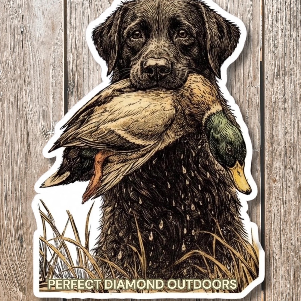Perfect Diamond Outdoors Dog and Duck Sticker